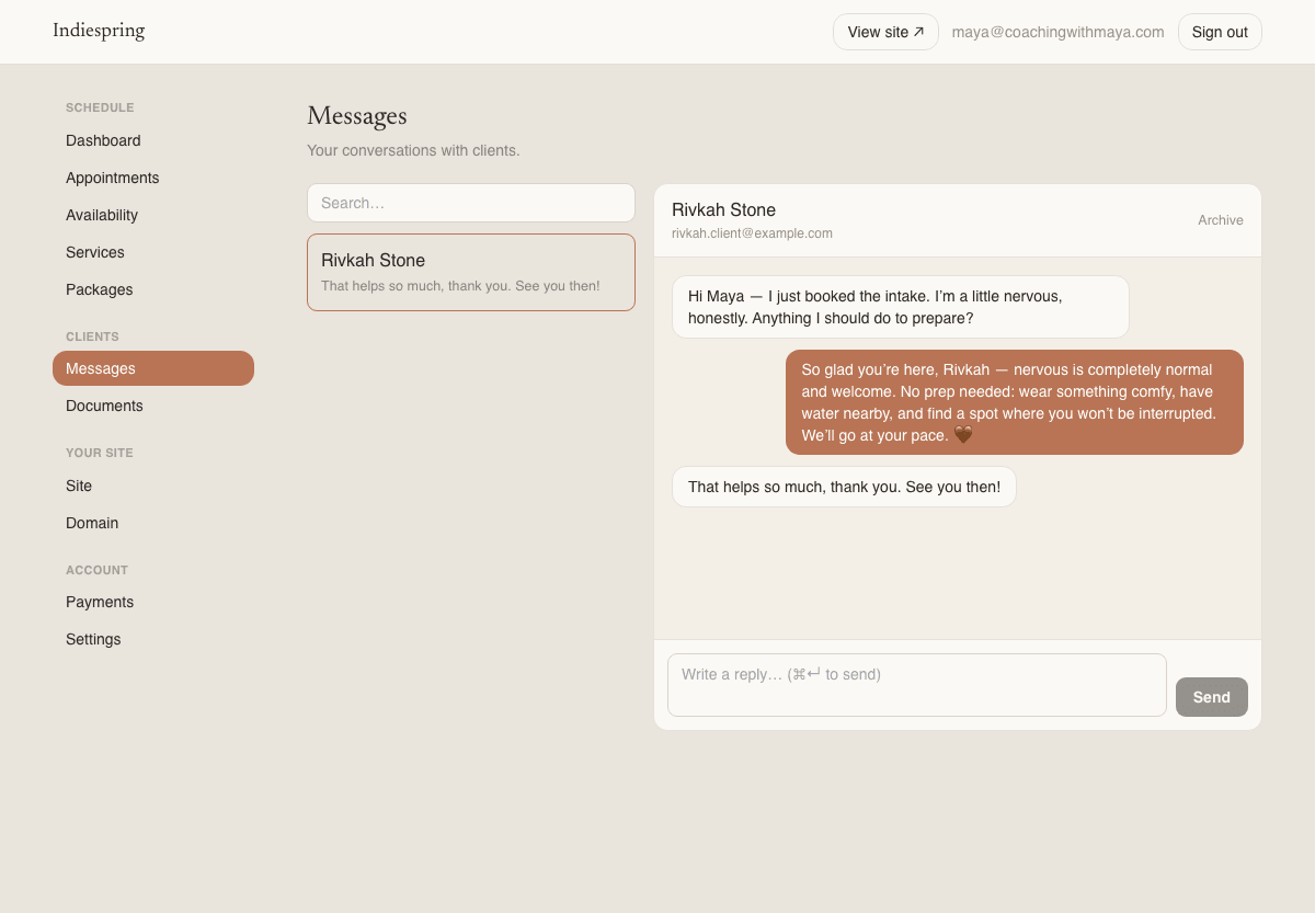 messaging + portal