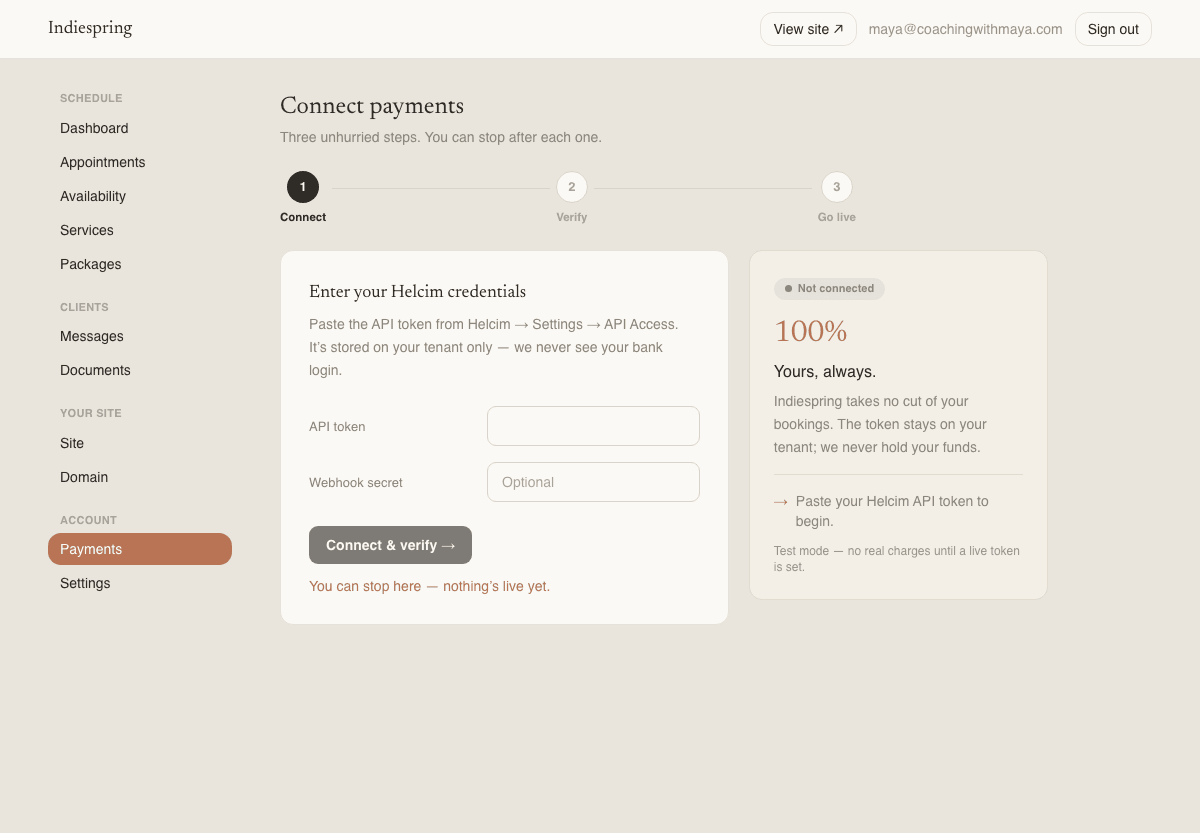 checkout + package balance